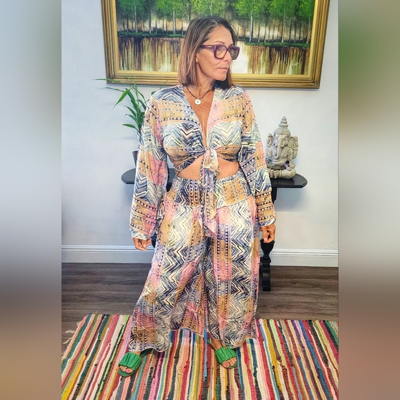 Palazzo pant set - Picture 1 of 2